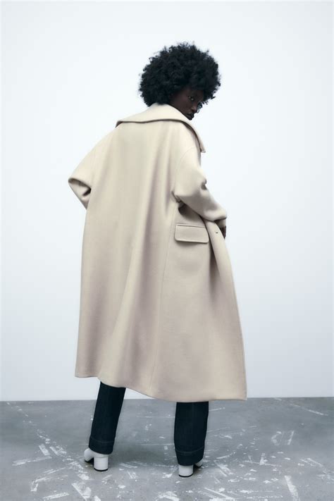 zara wool blend oversized coat.